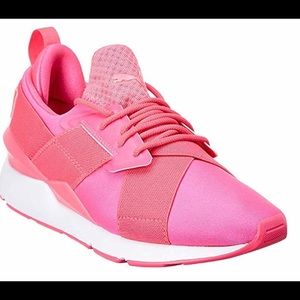 PUMA Muse Pink Satin Sneakers